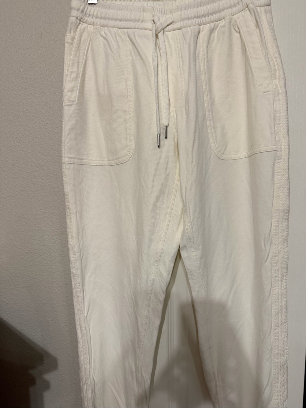 Women’s Athleta Faralong Cream Drawstring Casual Pants size small $15